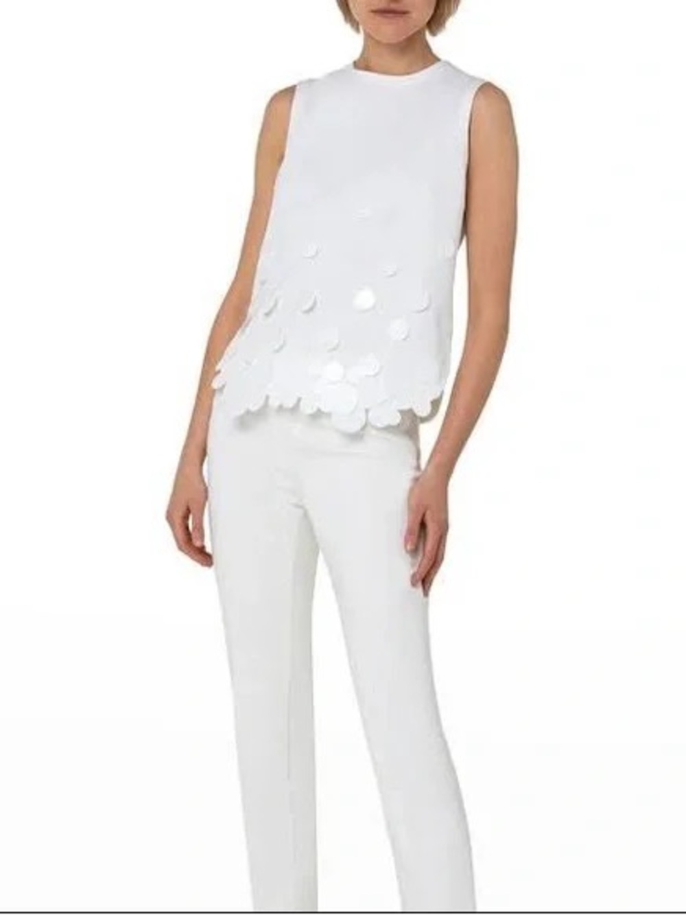 Akris Punto Dot sequence white tops small to medium